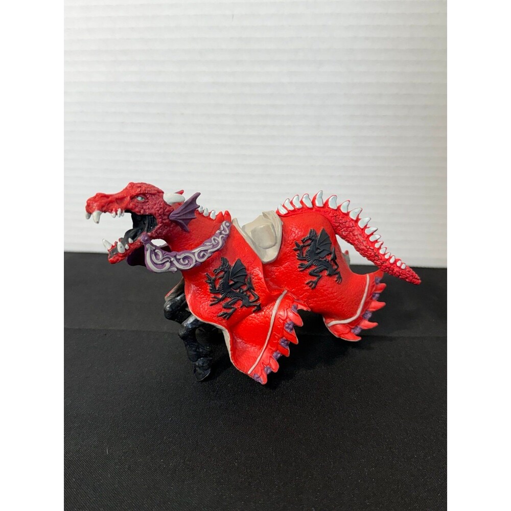 Horse Medieval figure toy horse wearing red dragon costume knight horse 5”